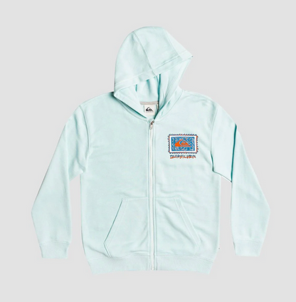 QUIKSILVER RADICAL ROOTS ZIP HOODIE BLUE GLASS - KIDS