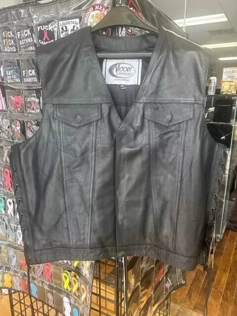 Red river - Men's Premium Leather Vest 2645.ZP