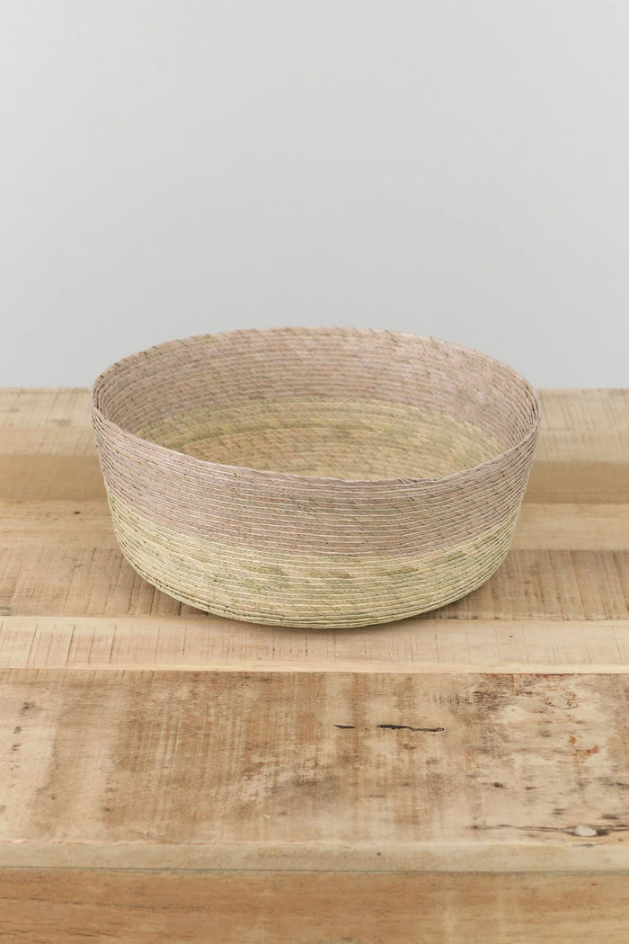 Makaua Home Baskets Round Basket in Stripe Stripe / 12" D X 4" H
