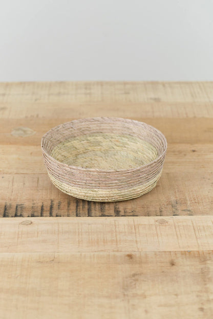 Makaua Home Baskets Round Basket in Stripe Stripe / 6" D X 2" H