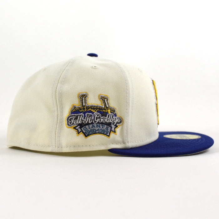 San Francisco Giants Tell It GoodBye New Era 59Fifty Fitted Hat (Chrome Royal Blue Gray Under Brim)