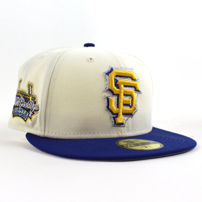 San Francisco Giants Tell It GoodBye New Era 59Fifty Fitted Hat (Chrome Royal Blue Gray Under Brim)