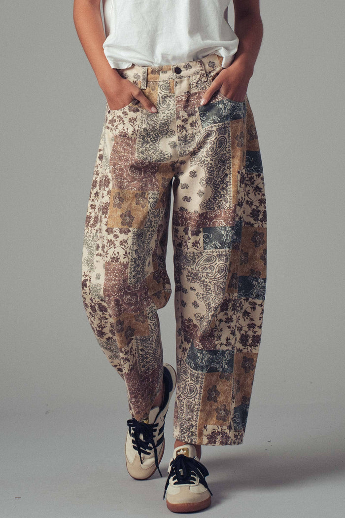 Sasha Boho Patchwork Wide Leg Pants