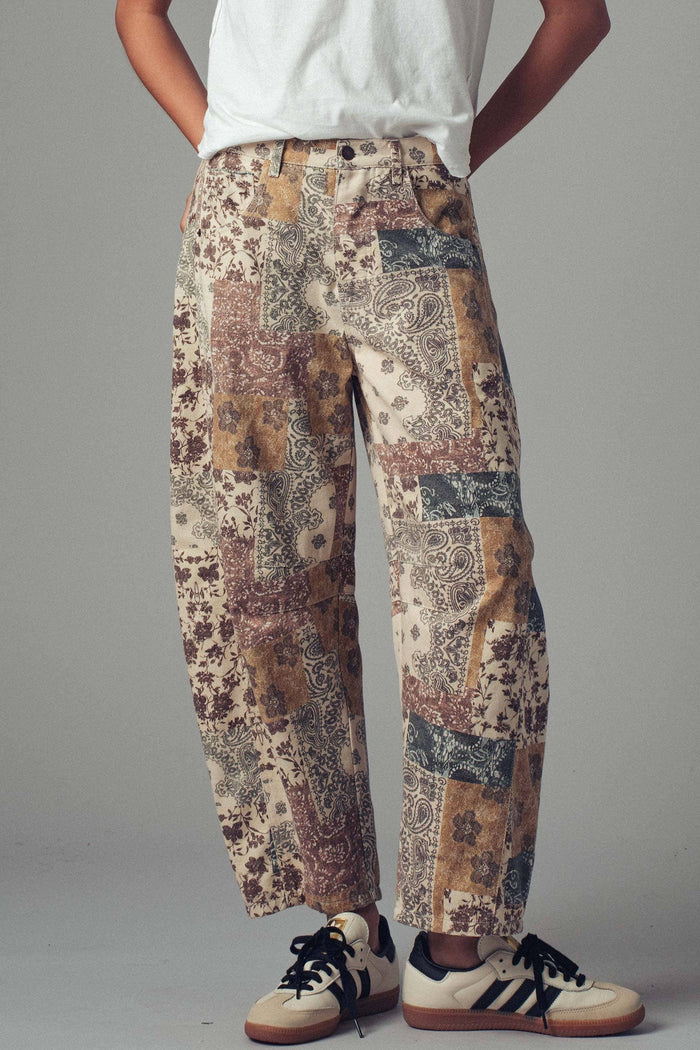 Sasha Boho Patchwork Wide Leg Pants
