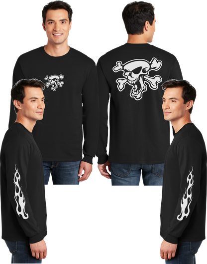 Screaming Skull Reflective Long Sleeve - 100% Polyester