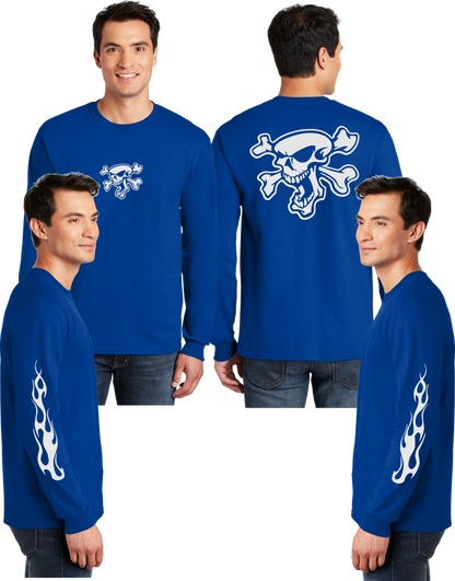Screaming Skull Reflective Long Sleeve - 100% Polyester