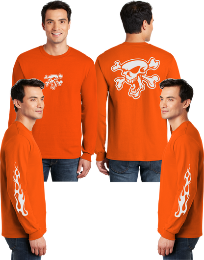 Screaming Skull Reflective Long Sleeve - 100% Polyester