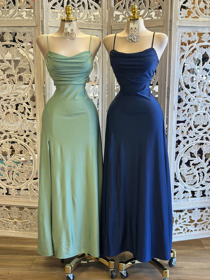 Slim Fit Strappy Maxi Dress - Estira, Stretchy