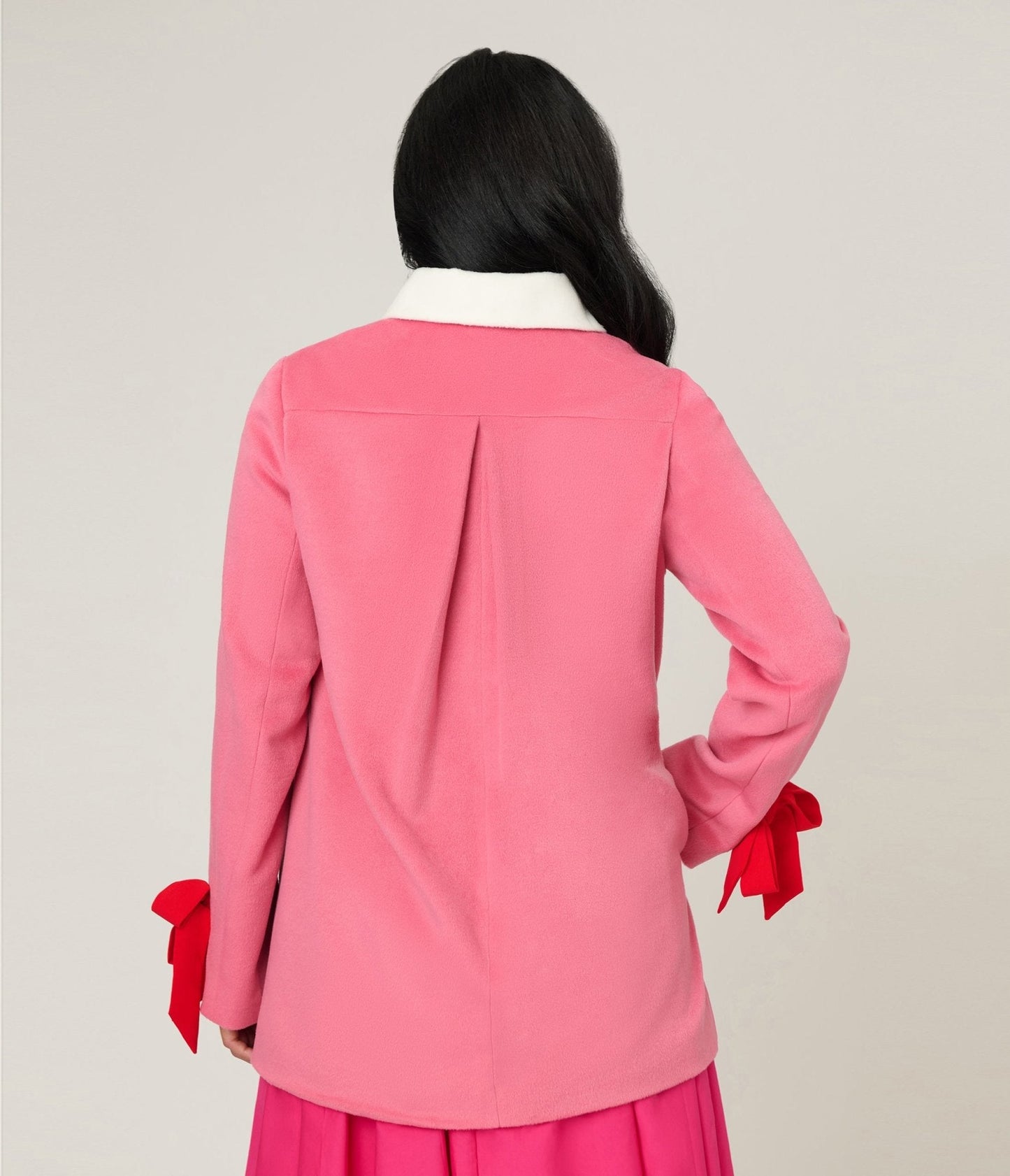 Smak Parlour Pink & Red Bows Topper Coat