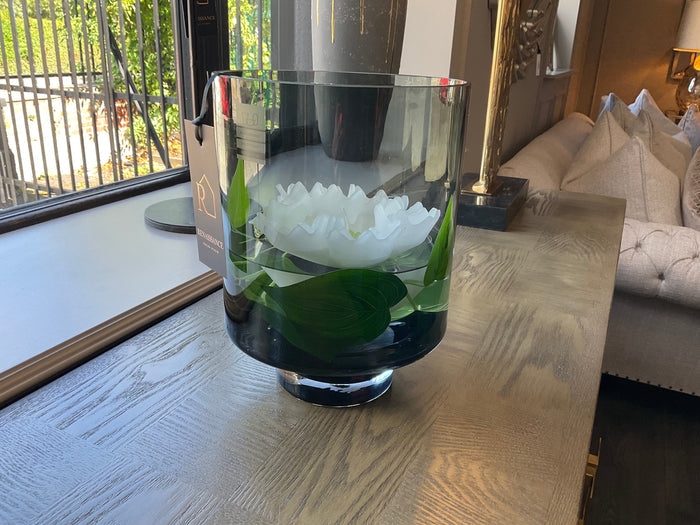 Smoked Glass Hurricane mouth blown €59.95-Renaissance Design Studio