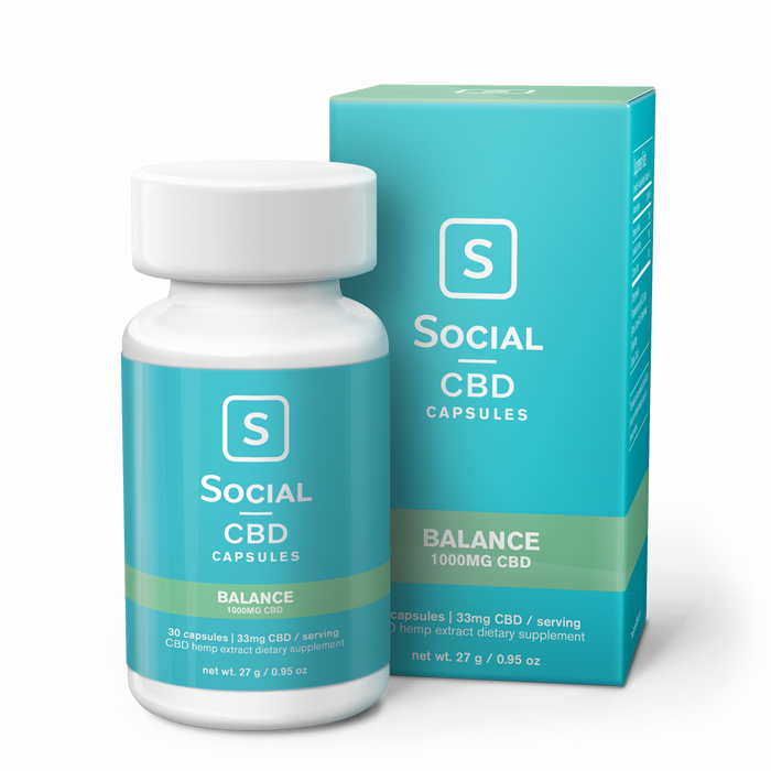 social cbd gel capsules balance 1000mg