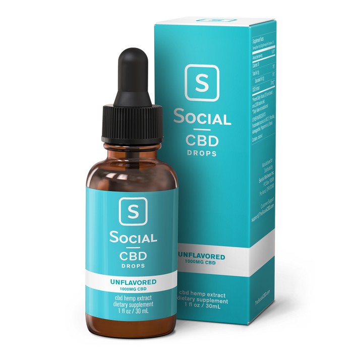 social cbd oil drops unflavored 1000mg