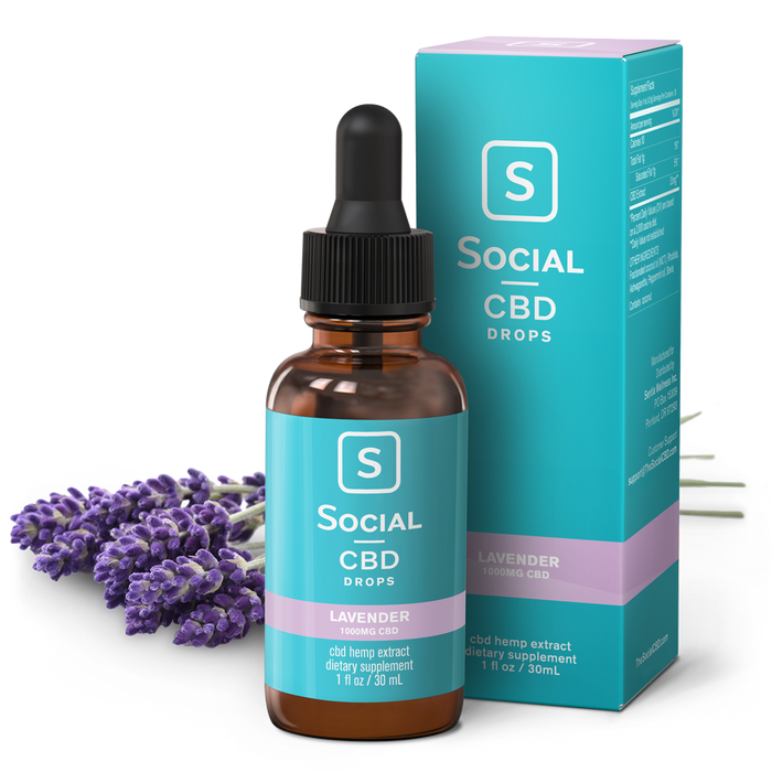 social cbd oil drops lavender 1000mg