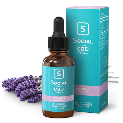 social cbd oil drops lavender 1000mg