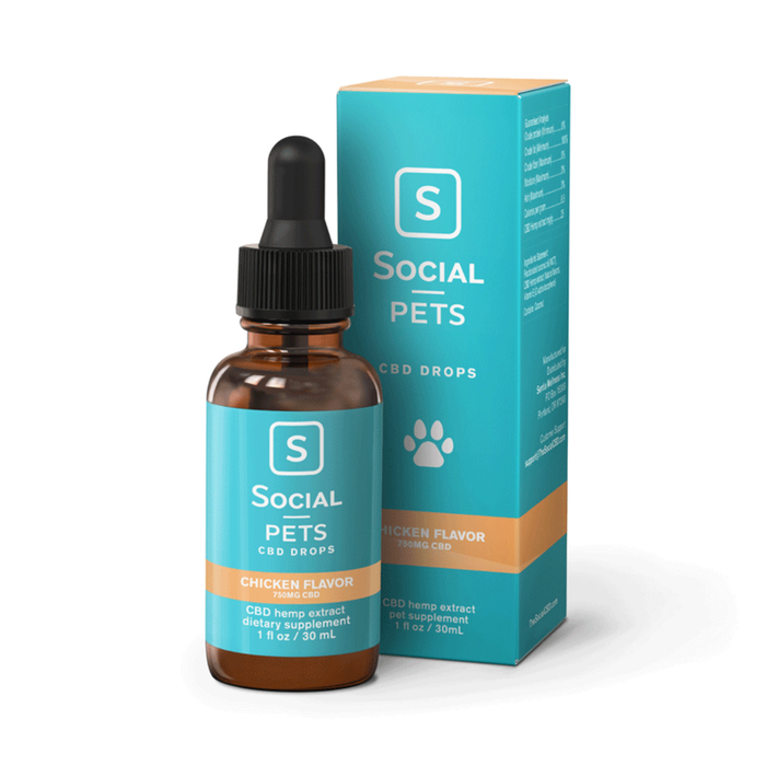 social cbd pet drops 750mg chicken