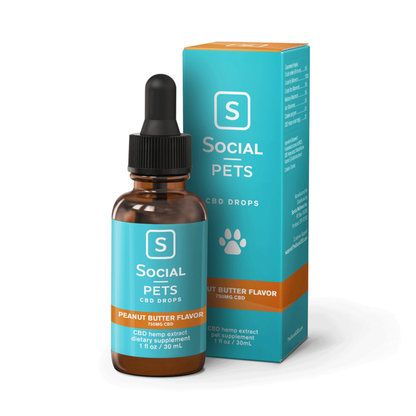 social cbd pet oil 750mg peanut butter