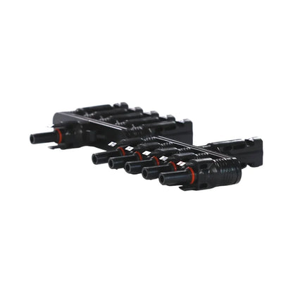 solar panel 5-to-1 connectors beside tools