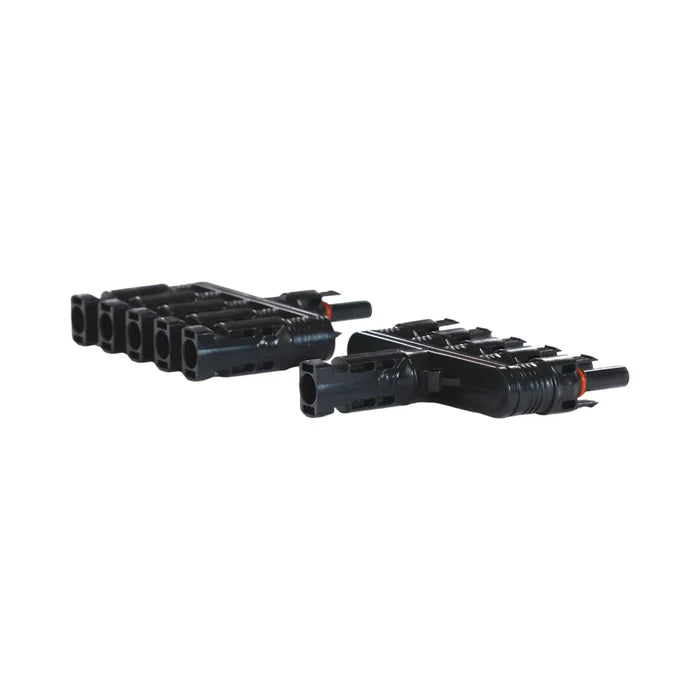MC4 5-way parallel adapters ready for assembly