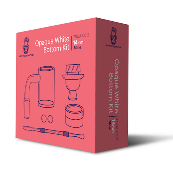 space king quartz banger kit opaque white bottom