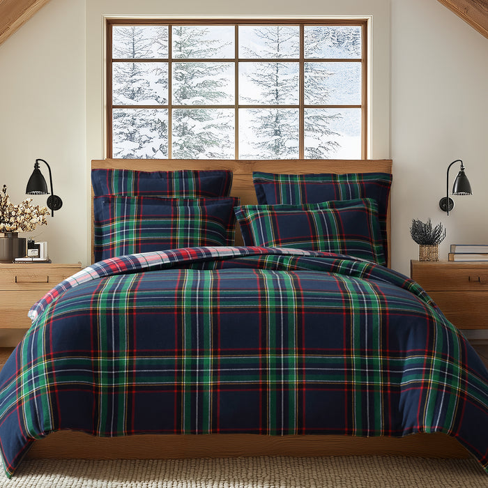 Levtex Home Spencer Plaid Flannel Duvet Cover Set Duvets