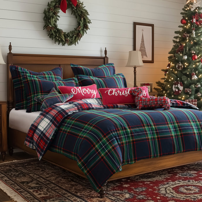 Levtex Home Spencer Plaid Flannel Duvet Cover Set Duvets