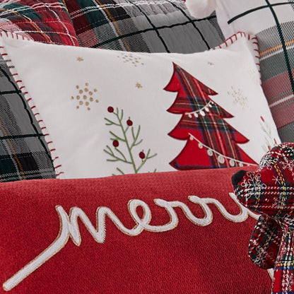Levtex Home Spencer Plaid Tree Whipstitch Pillow Decorative Pillows