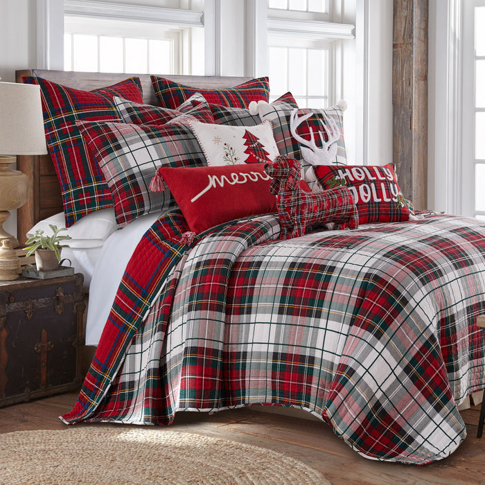 Levtex Home Spencer Plaid Tree Whipstitch Pillow Decorative Pillows