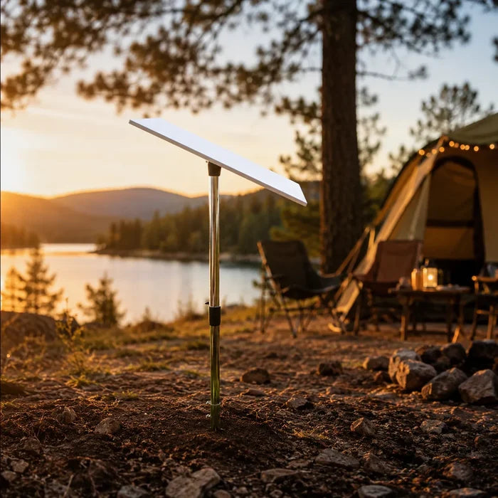 Portable Starlink ground stand for caravan and campervan camping adventures