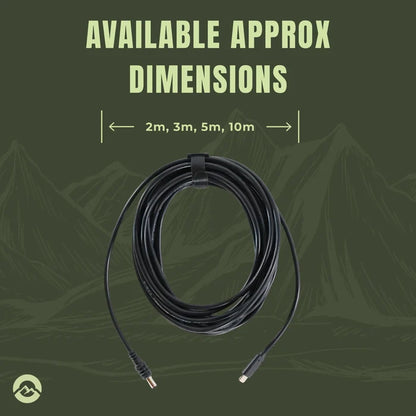 Caravan Starlink Mini USB C power cable for reliable mobile internet connectivity
