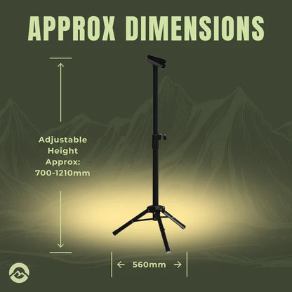 Adjustable tripod for Starlink Mini and Gen 3 on uneven outdoor terrain