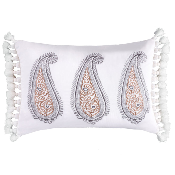 Levtex Home Tamsin Grey Flower Pillow Decorative Pillows
