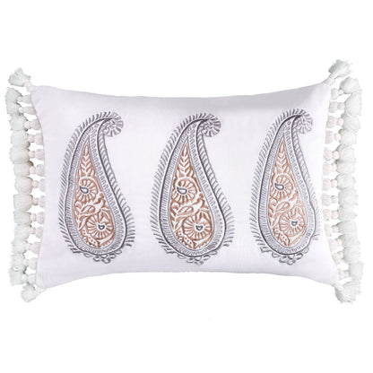 Levtex Home Tamsin Grey Flower Pillow Decorative Pillows