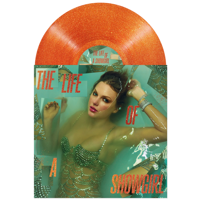 Taylor Swift The Life Of A Showgirl Orange Glitter