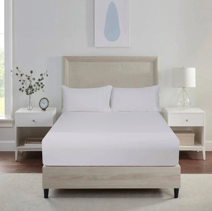 TENCEL™ 100% Lyocell Fibre Fitted Sheet White Queen - DLB Furniture