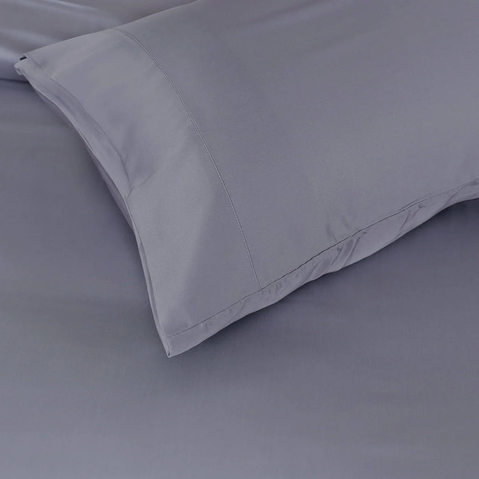 TENCEL™ 100% Lyocell Fibre Quilt Cover Set Grey Queen - DLB Furniture