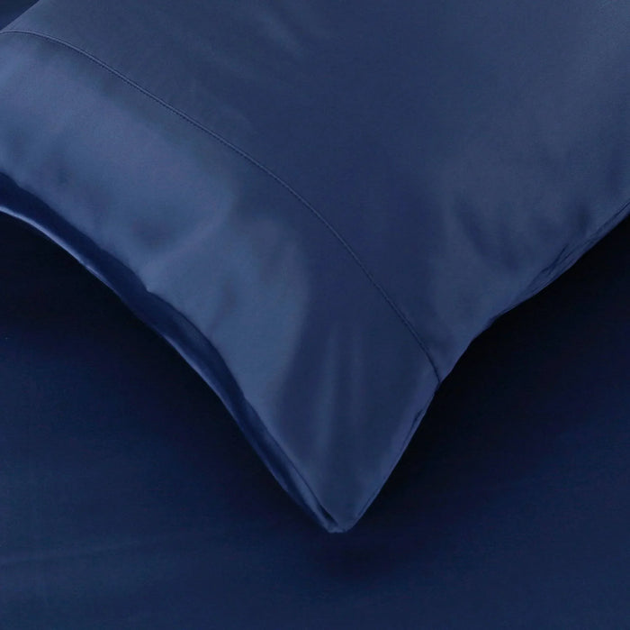 TENCEL™ 100% Lyocell Fibre Quilt Cover Set Queen Blue - DLB Furniture
