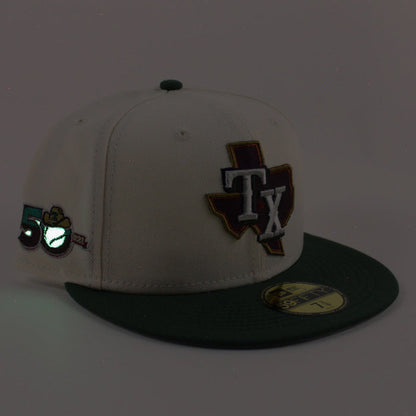 Texas Rangers 50th Anniversary New Era 59Fifty Fitted Hat (Chrome Cilantro Gray Under Brim)