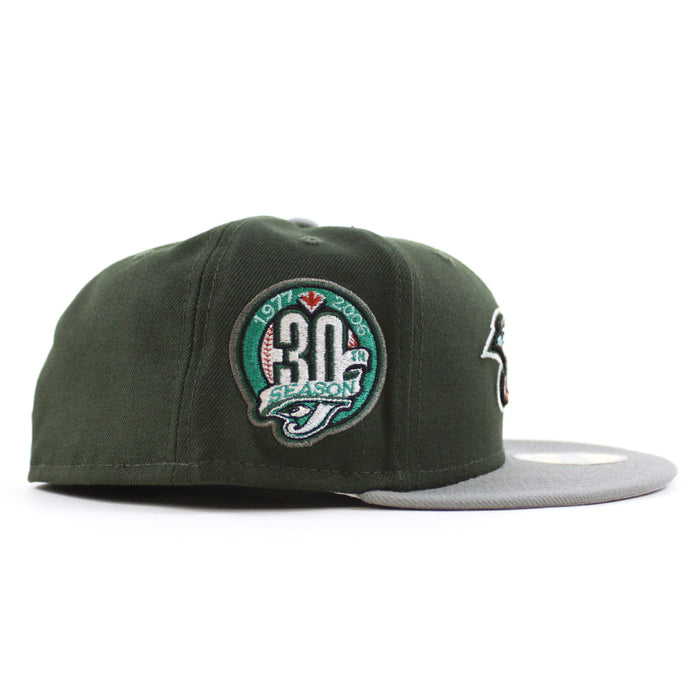 Toronto Blue Jays 30 ANNIVERSARY New Era 59Fifty Fitted Hat (Seaweed Misty Gray Under Brim)