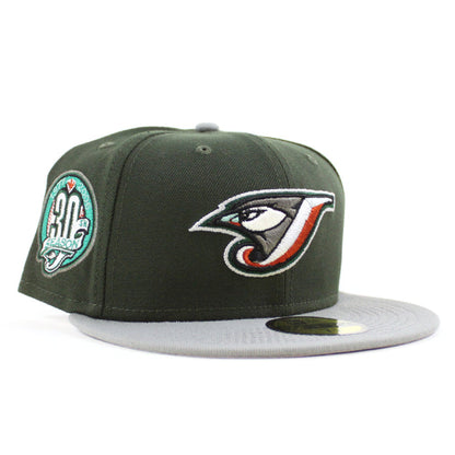 Toronto Blue Jays 30 ANNIVERSARY New Era 59Fifty Fitted Hat (Seaweed Misty Gray Under Brim)