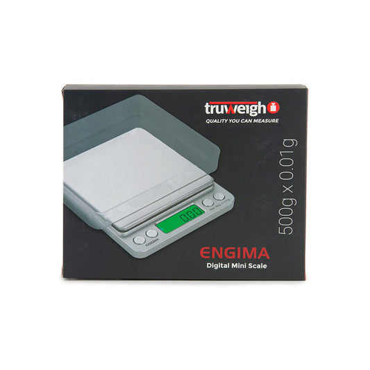 truweigh enigma digital scale silver 500g