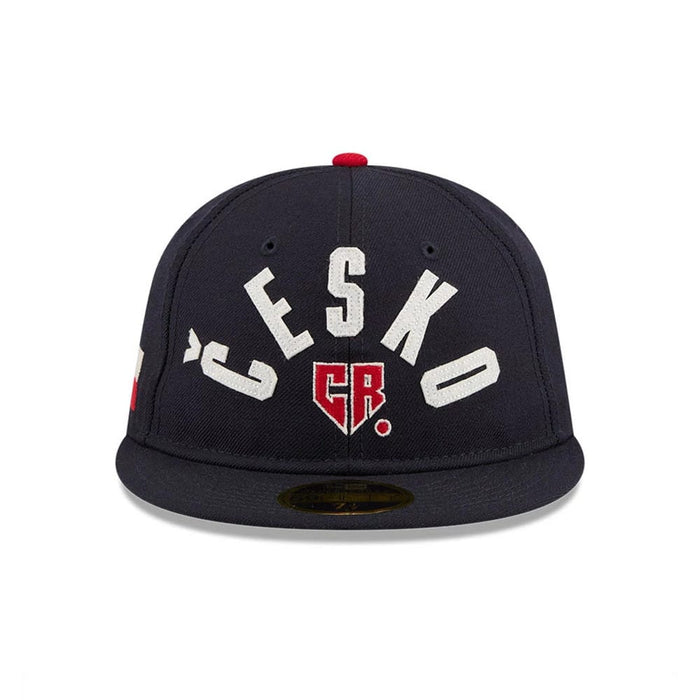 Pictured is this WBC Classical Script Czech Republic Retro Crown 59FIFTY Fitted cap in navy. 3