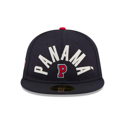Pictured is this WBC Classical Script Panama Retro Crown 59FIFTY Fitted cap in navy. 3