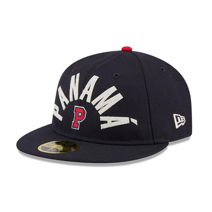 Pictured is this WBC Classical Script Panama Retro Crown 59FIFTY Fitted cap in navy. 4