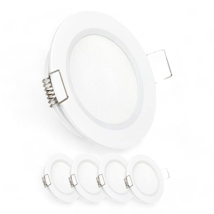 white 12v cool white downlights shown as a set of four