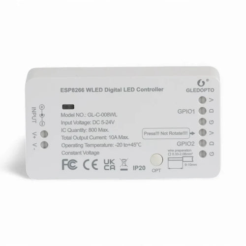 WLED controller module on bench